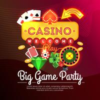 Welcome Casino Poster vector