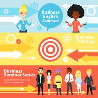 Business Training Horizontal Banners vector