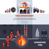 Fire Department Banners vector