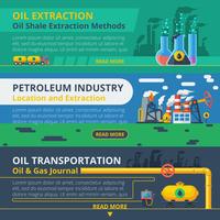 Oil industry banner set vector