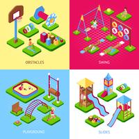 Playground 2x2 Images Set vector