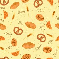 Bakery Bread Seamless Decorative Pattern   vector