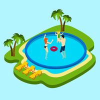 Ilustración de piscina vector