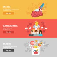 Brainstorm Banners Set vector