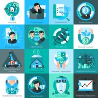 Business Insurance Icons Set  vector