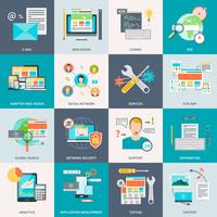 Website Development Concept Icons vector