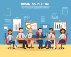 Business meeting flat vector