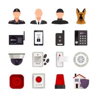 Iconos de seguridad para el hogar vector