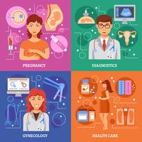 Pregnancy icons set vector