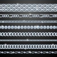 Silver Chains Set vector