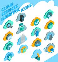 Conjunto de iconos de servicios en la nube vector