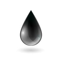 Falling Single Oil Drop vector