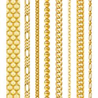 Conjunto de cadenas de oro