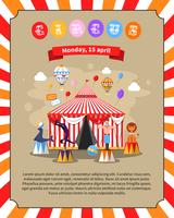 Ilustración del cartel del circo vector