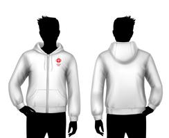 Hooded Sweatshirt Template vector