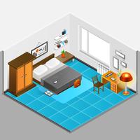 Home Interior Isometric Illustration  vector