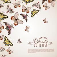 Butterfly Realistic Background  vector