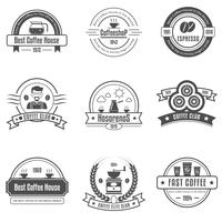 Coffee House Emblems Set vector