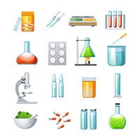 Pharmacology Flat Icons Collection vector