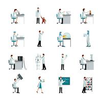 Scientist Decorative Icons Set vector