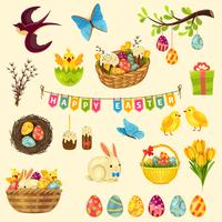 Easter Symbols Set vector