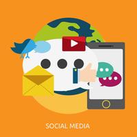 Social Media Conceptual illustration Design vector