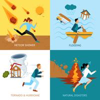 Natural Disasters Safety Design Concept vector
