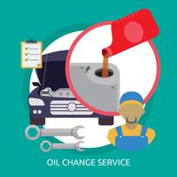 Oil Change Service Conceptual illustration Design vector