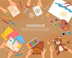 Handmade Concept In Flat Style vector