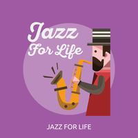 Jazz For Life Conceptual illustration Design vector