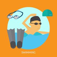 Swimming Conceptual illustration Design