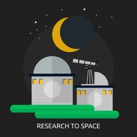 Research To Space Conceptual illustration Design vector