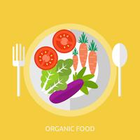 Organic Food Conceptual illustration Design vector