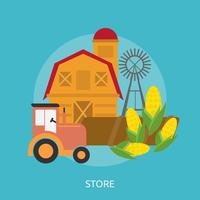 Tienda Conceptual Ilustración Diseño vector