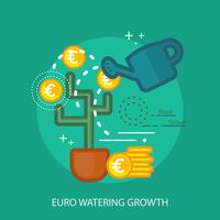 Euro Watering Growth Conceptual illustration Design vector