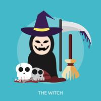 The Witch Conceptual illustration Design vector
