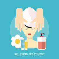 Relaxing Treatment Conceptual illustration Design vector