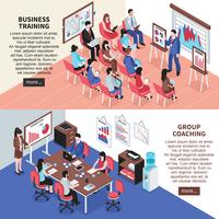 Business Training And Group Coaching Banners vector