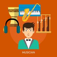 Musician 2 Conceptual illustration Design vector