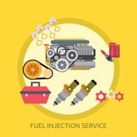 Inyección de combustible Servicio Ilustración conceptual Diseño vector