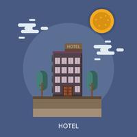 Hotel Conceptual Ilustración Diseño vector