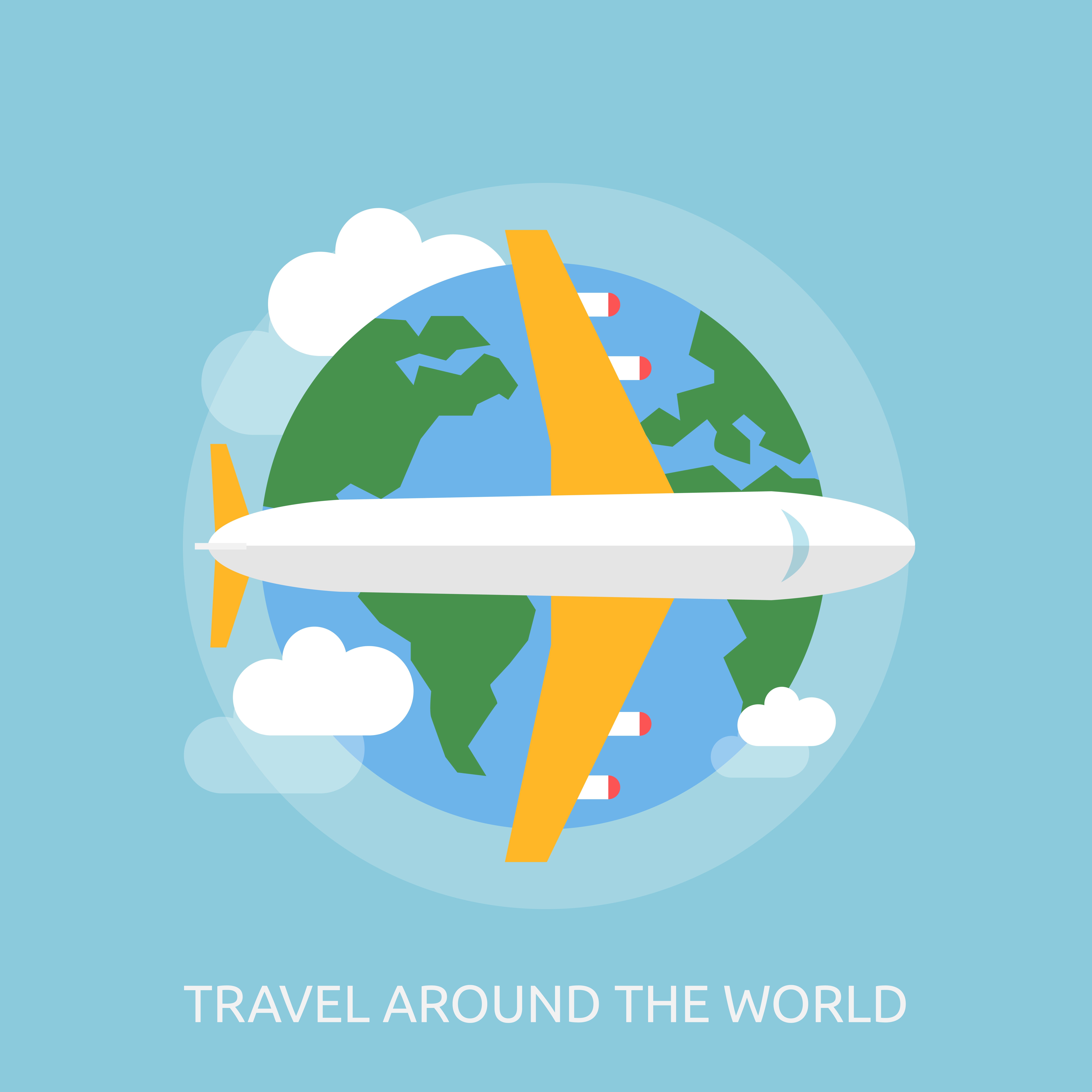 Travel Around The World Conceptual Illustration Design Download Free Vectors Clipart Graphics Vector Art