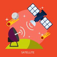 Satellite Conceptual illustration Design vector