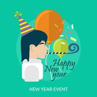 New Year Event Conceptual illustration Design vector