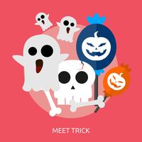 Meet Trick Conceptual illustration Design vector