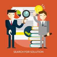 Search for Solution Conceptual illustration Design vector