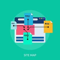 mapa de sitio conceptual ilustración diseño vector