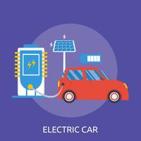 Electric Car Conceptual illustration Design