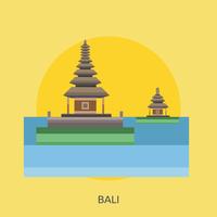 Bali Conceptual Ilustración Diseño vector