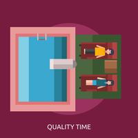 Quality Time Conceptual illustration Design vector